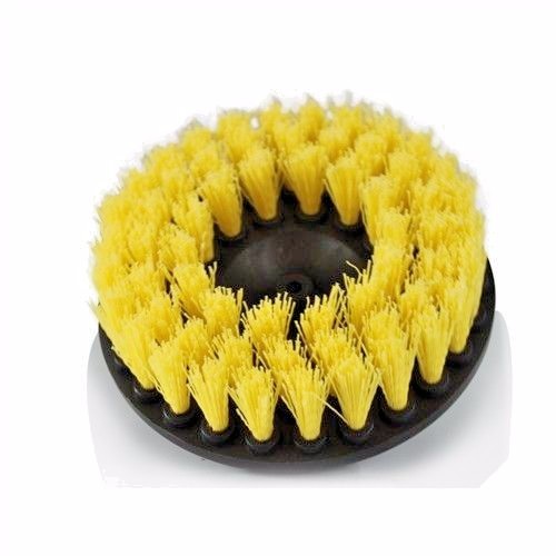 5 inch drill brush for Car Carpet wall and Tile cleaning MEDIUM DUTY(YELLOW)