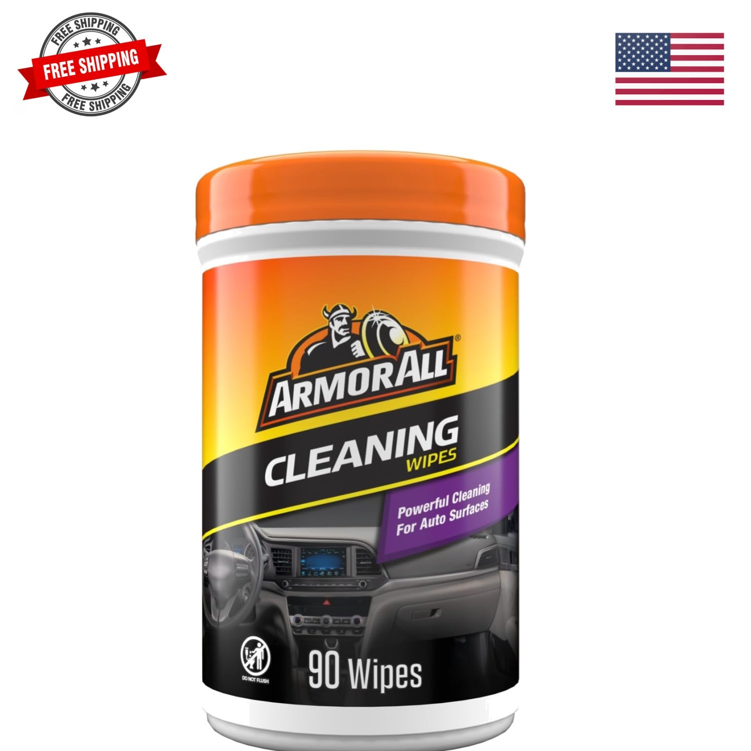 Car Cleaning Wipes, 90 Count Canister, Car Wipes | Lint-free car dashboard cl…