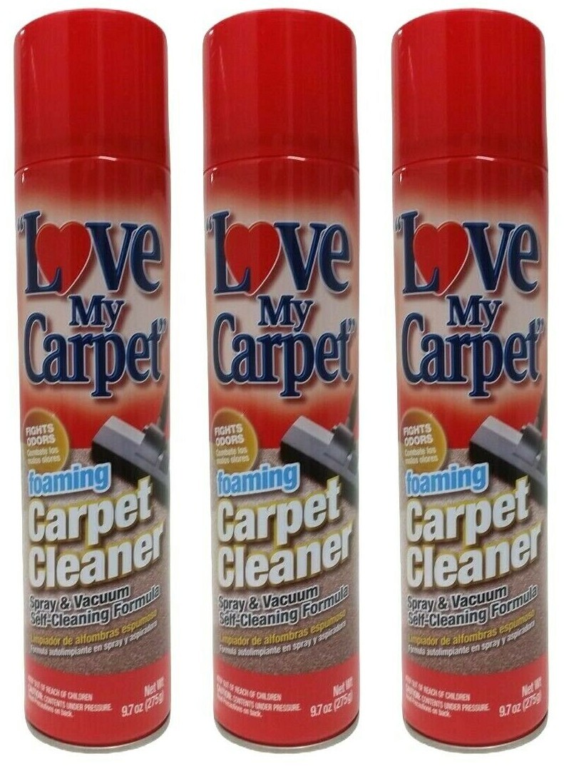 ( LOT 3 ) NEW Love My. Carpet Foaming Cleaner, Fights Odor, Spray & Vacuum
