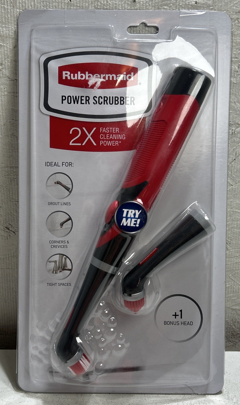 Rubbermaid Reveal Power Scrubber Grout & Tile Bathroom & Shower Cleaner – NEW!