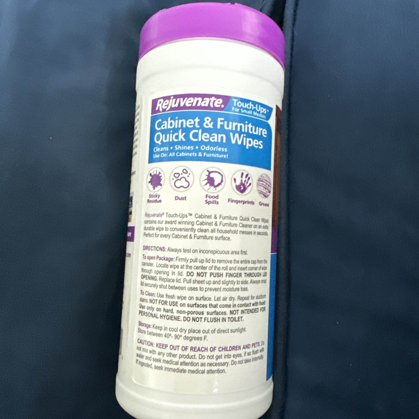 NEW Rejuvenate Cabinet & Furniture Quick Clean Wood Lemon Wipes 30 Count Sealed