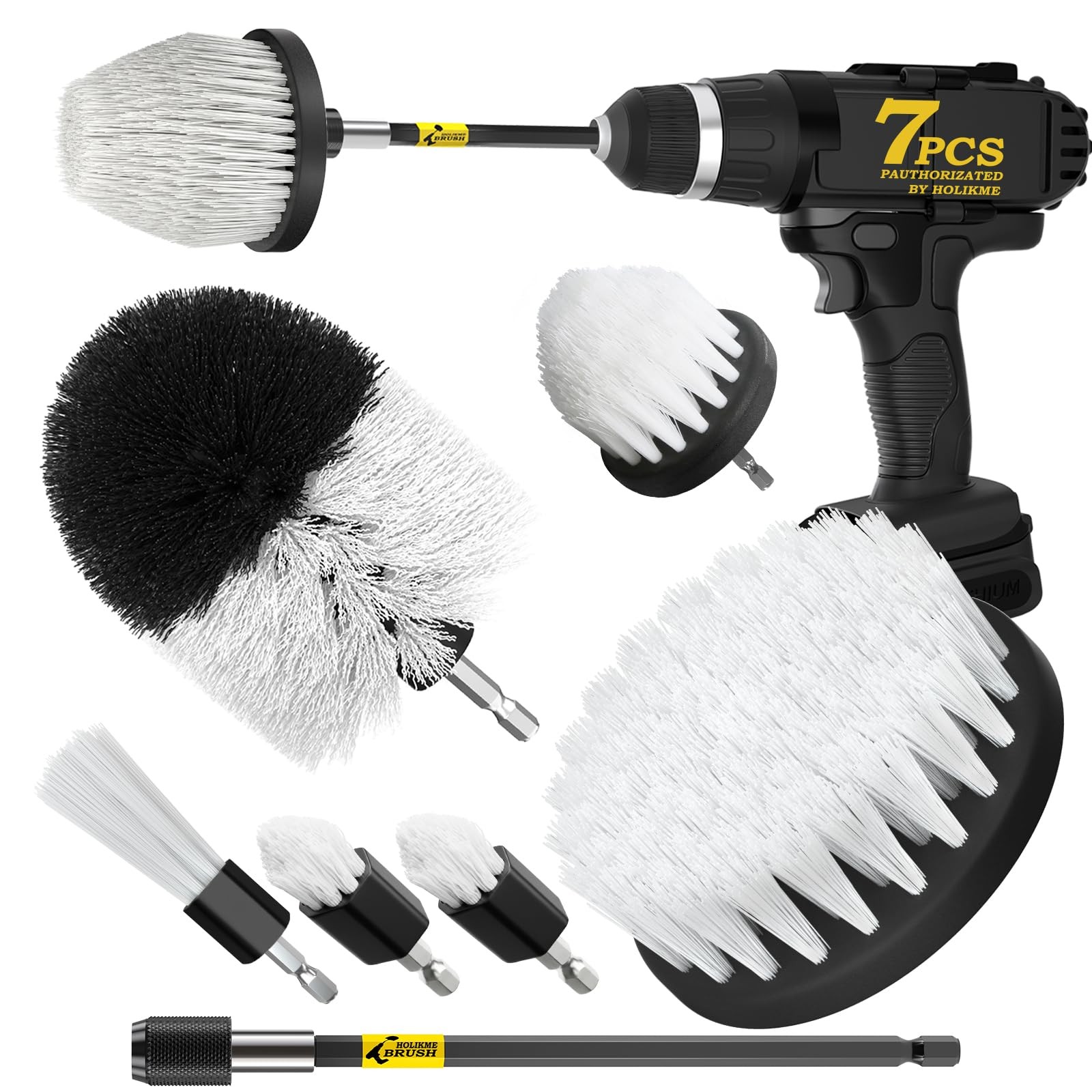 7Pack Drill Brush Attachment Set-Car Interior Detailing Kitï¼ŒPower Scrubber …