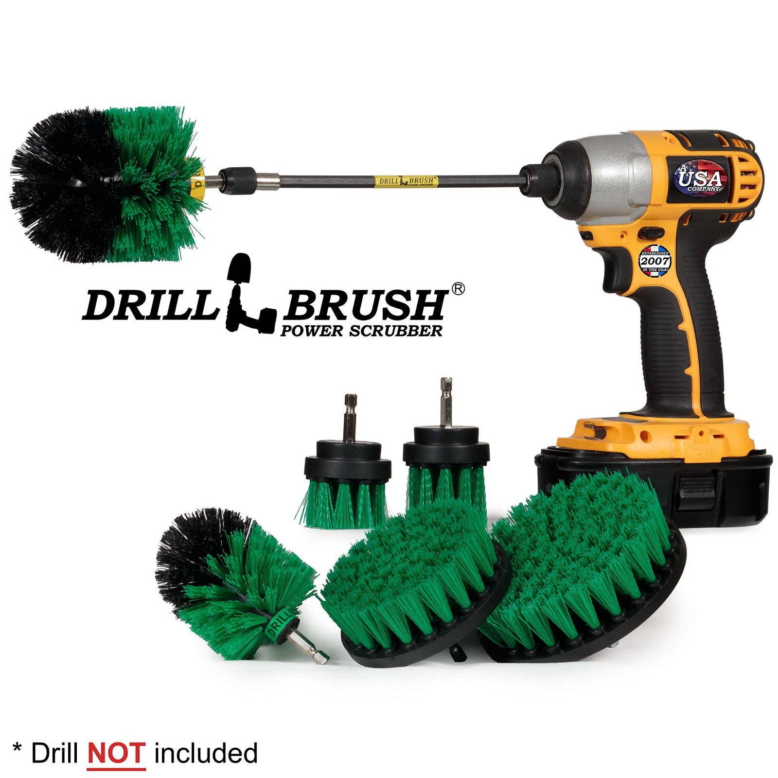 Kitchen Cleaning Set – Scrubber Brushes, Oven & Pan Scrub Tools, Drill Brush Kit