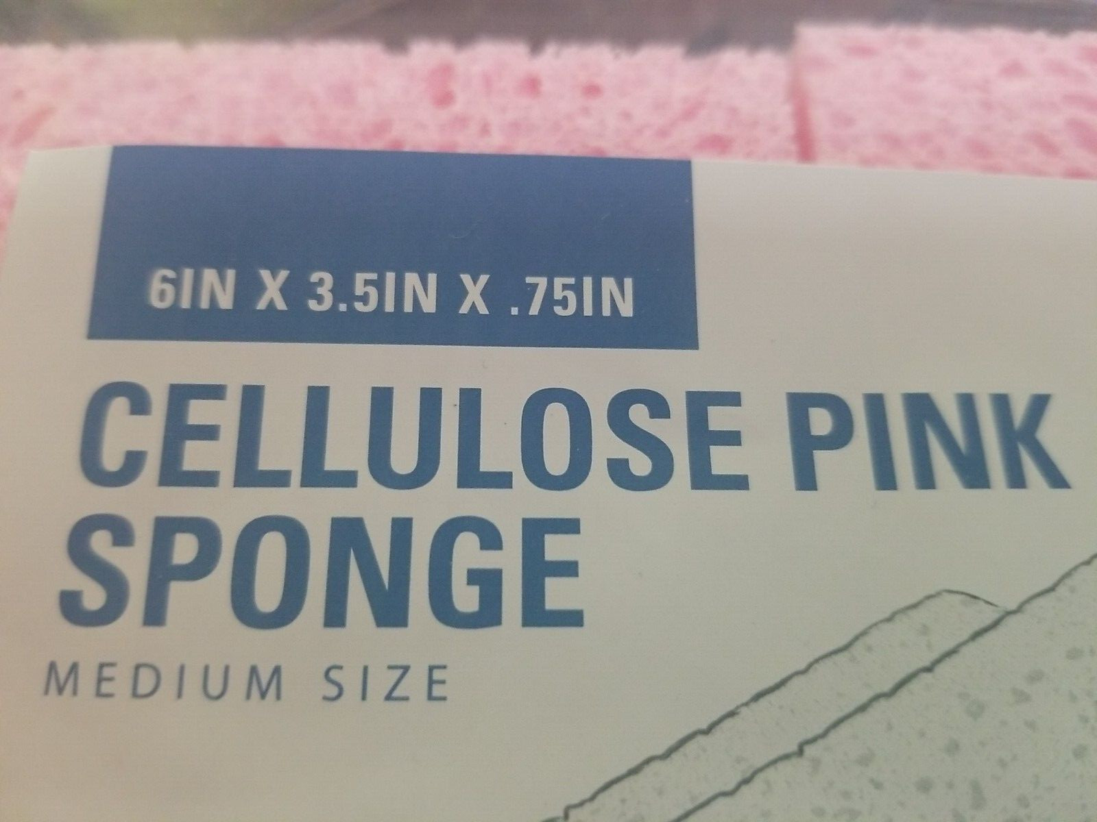 LAVEX MEDIUM DISHWASH PINK CELLULOSE SPONGE, 3.5″ x 6″ x 0.75″ (6 PADS PER BOX)