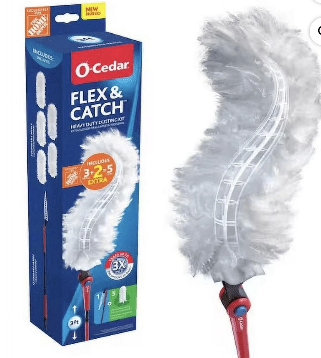 Flex & Catch Heavy Duty Dusting Kit (3 ft. Handle Plus 5 Refills