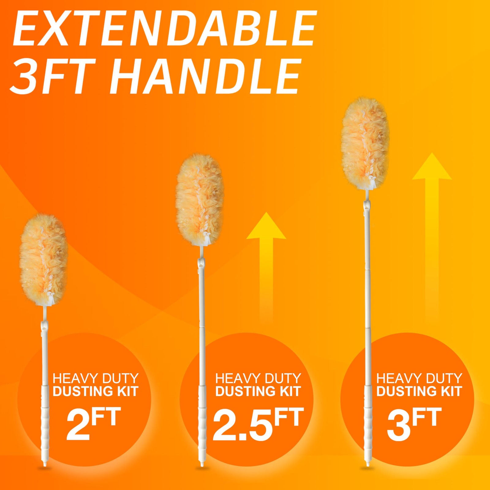 Duster Refills for Swiffer 100 Count with 1 Handle Heavy Duty 4XMicrofiber 360°