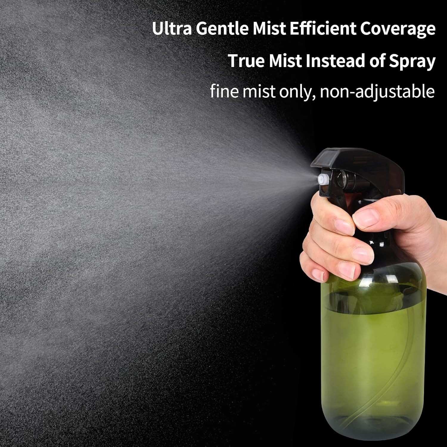 Compact Green Spray Bottle Set – 2 Adjustable 16.9 oz Bottles for All Your Needs