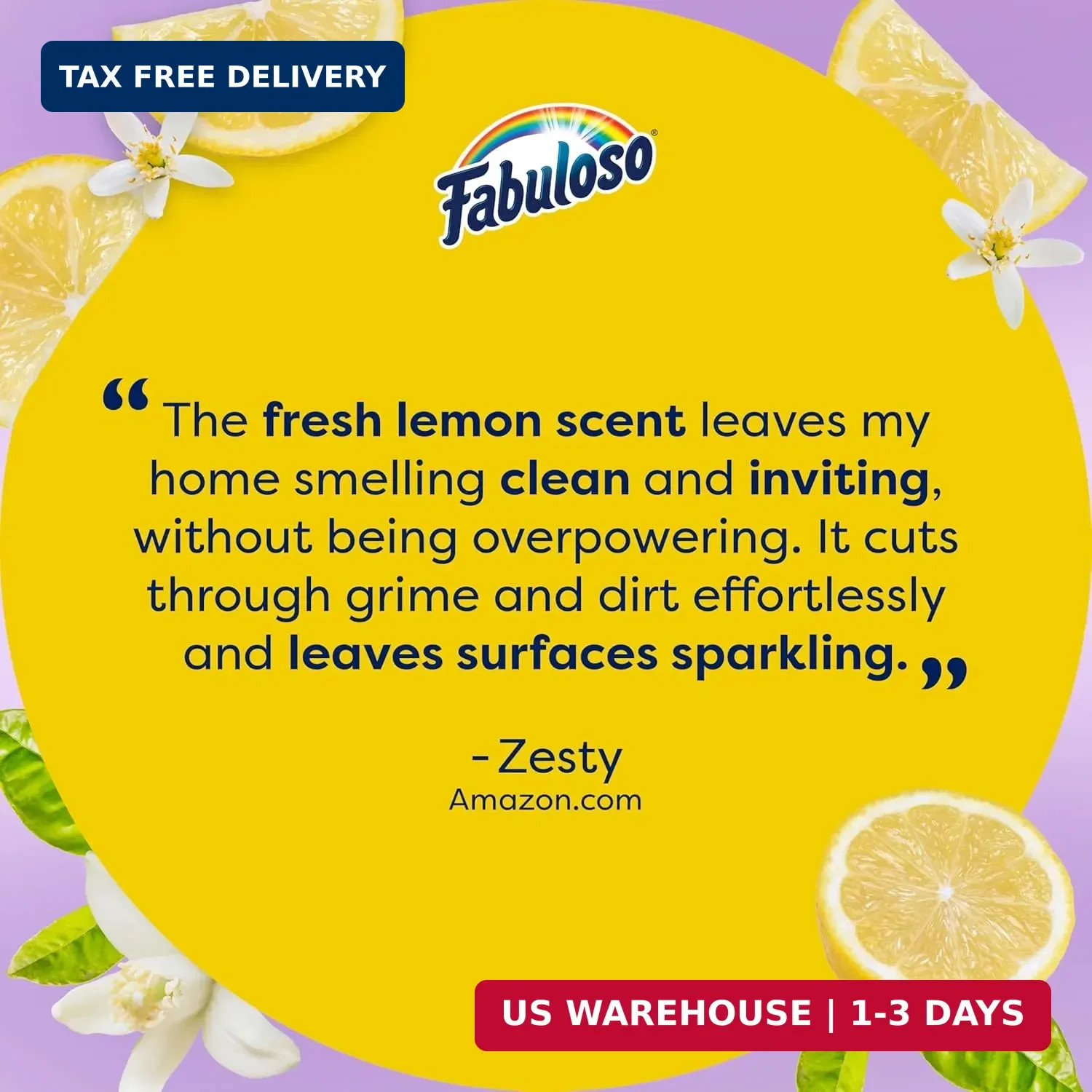 Fabuloso Multi-Purpose Cleaner, 2X Concentrated Formula, Refreshing Lemon Scent,