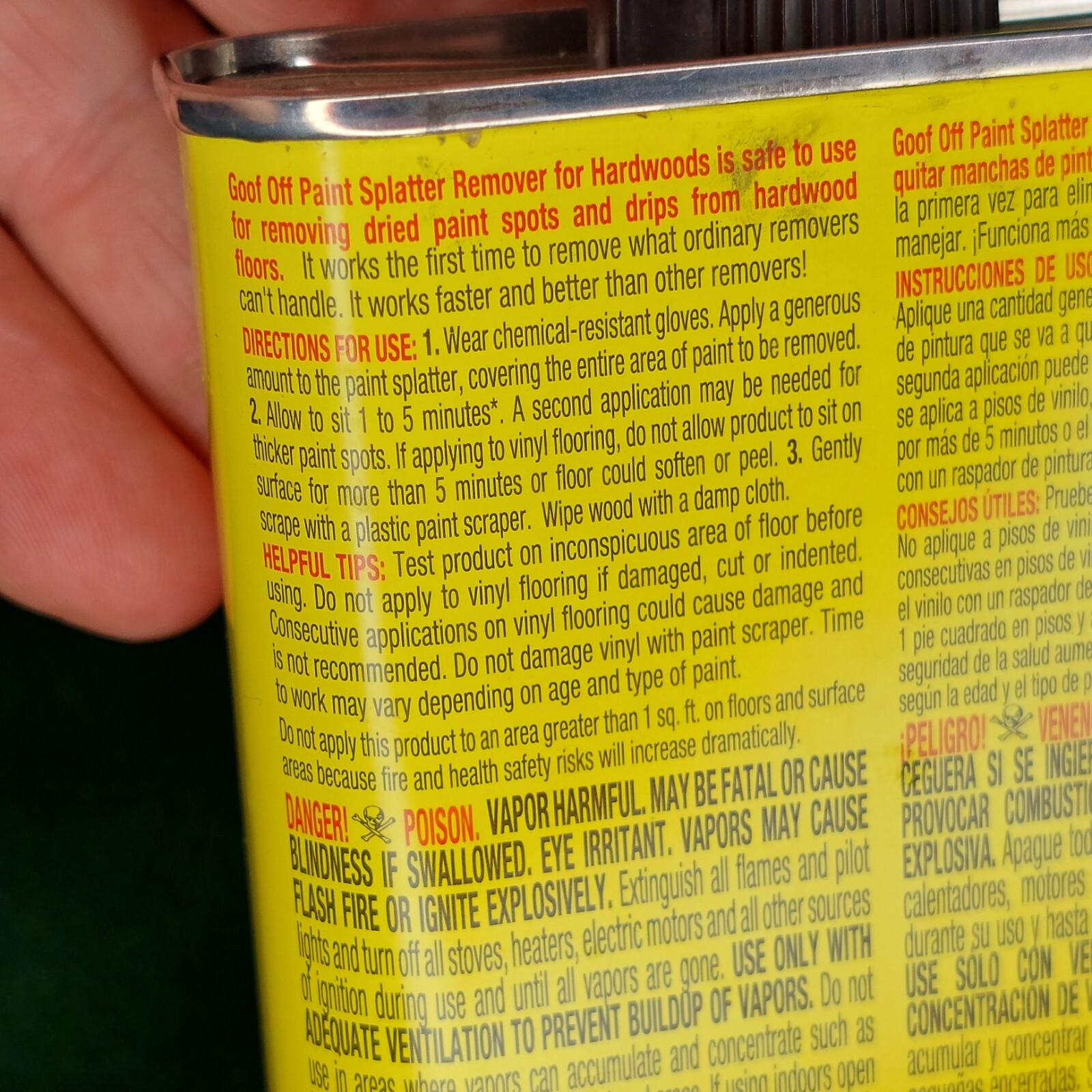 Goof Off Paint Splatter Remover for Hardwoods 12oz cans (QTY 4 pack)