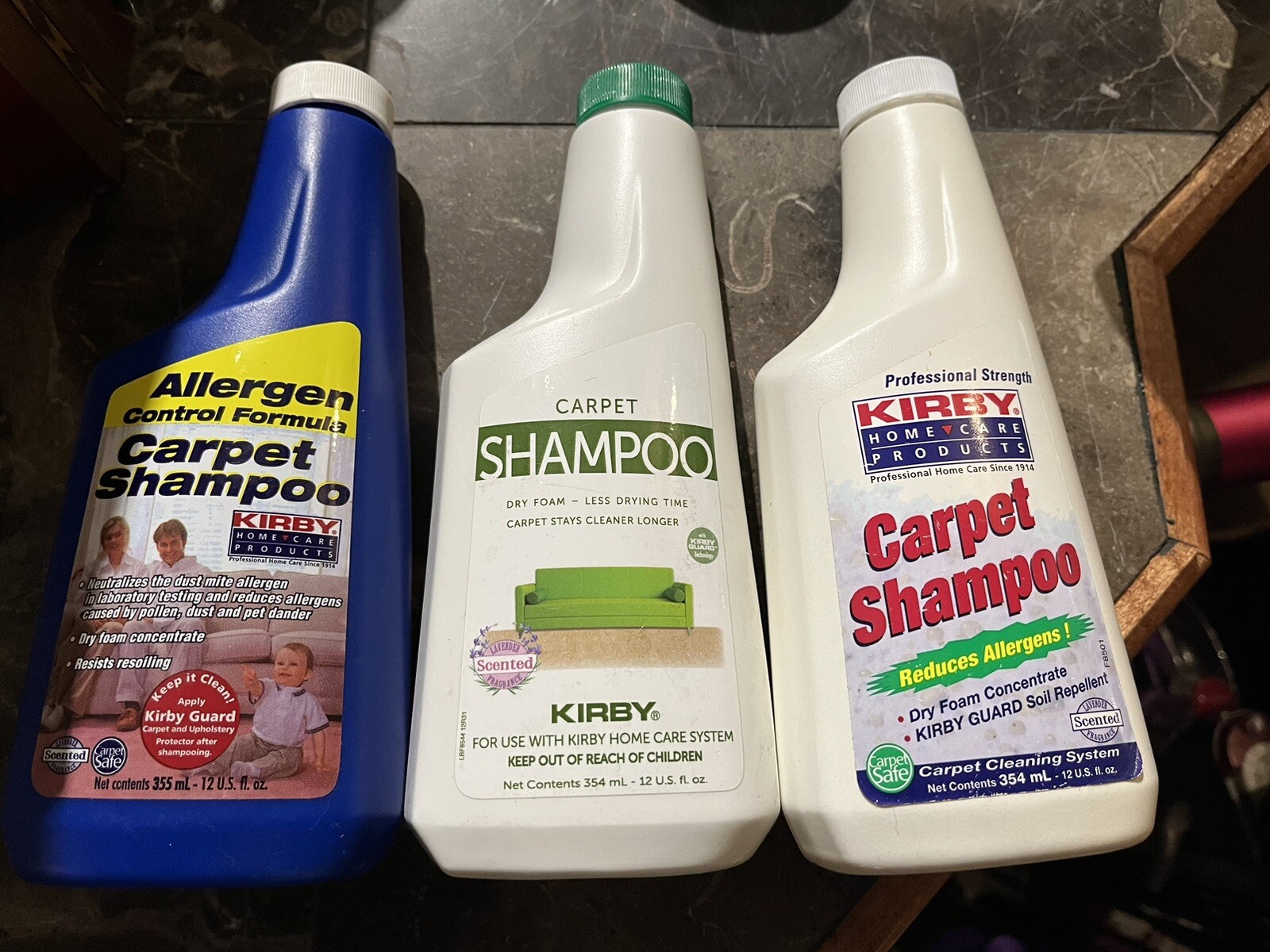 Kirby Carpet Shampoo Solution ~ 12 oz ~ 3 Pack!