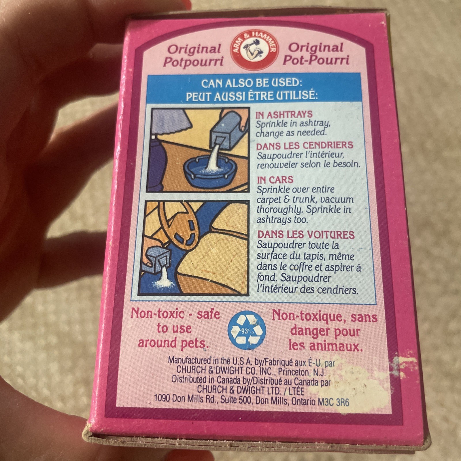 Vintage 1980’sArm & Hammer Potpourri Fresh Carpet Deodorizer NOS Trial 200g