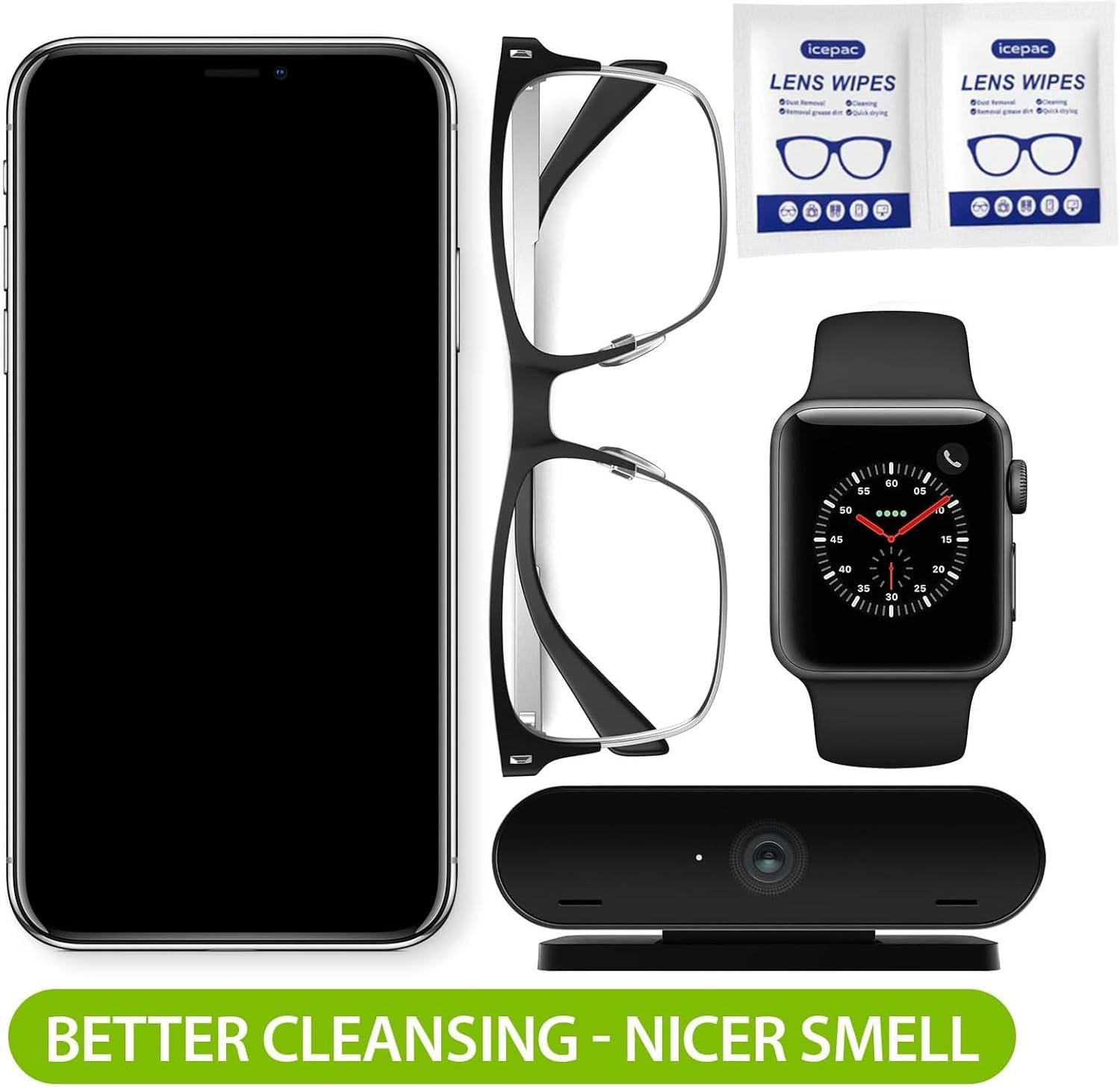 Lens Cleaning Wipes – Eyeglass Cleaner Wipes, Indivily Wrapped,