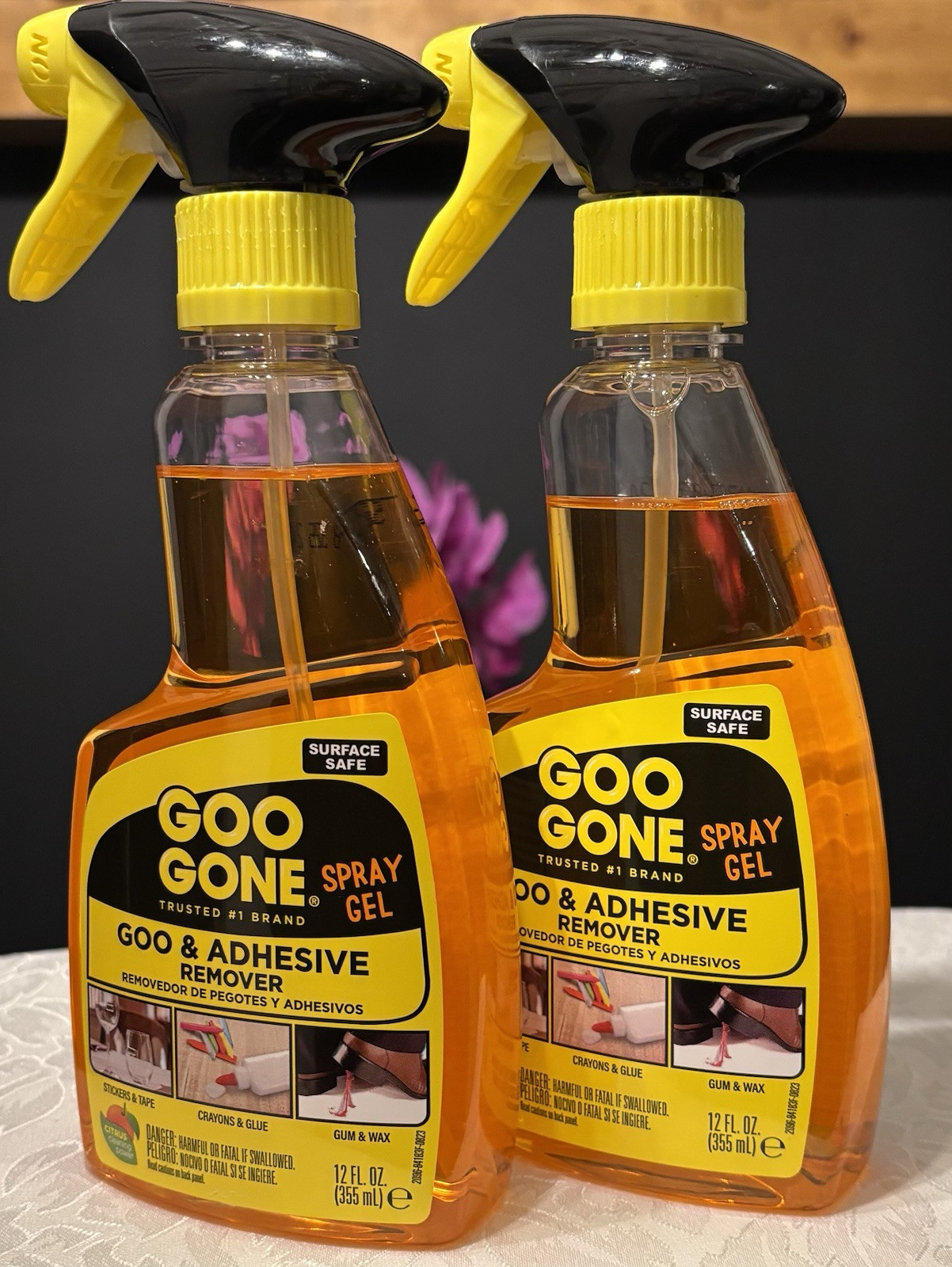 Goo Gone Original Spray Gel – 12 fl. oz (lots of 2)