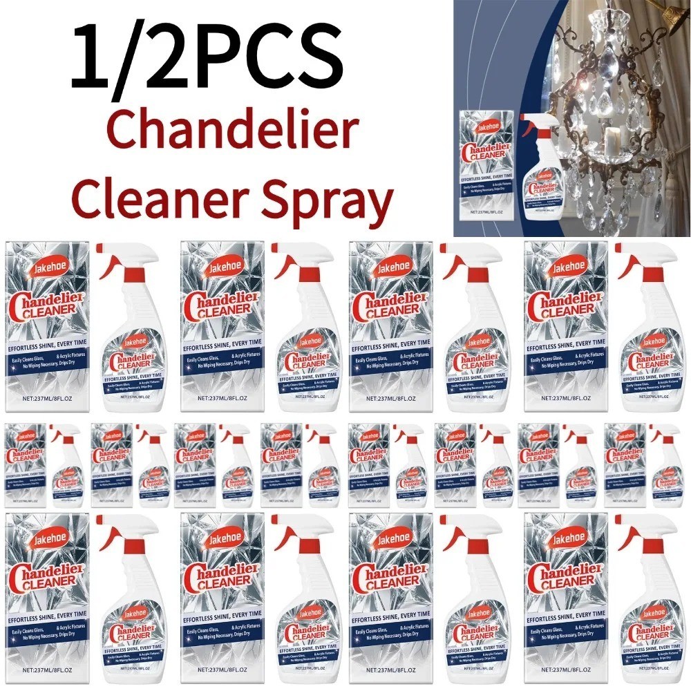 1/2PCS Chandelier Cleaner Spray – Crystal Lamp Glass Cleaner for Home No-Rinse