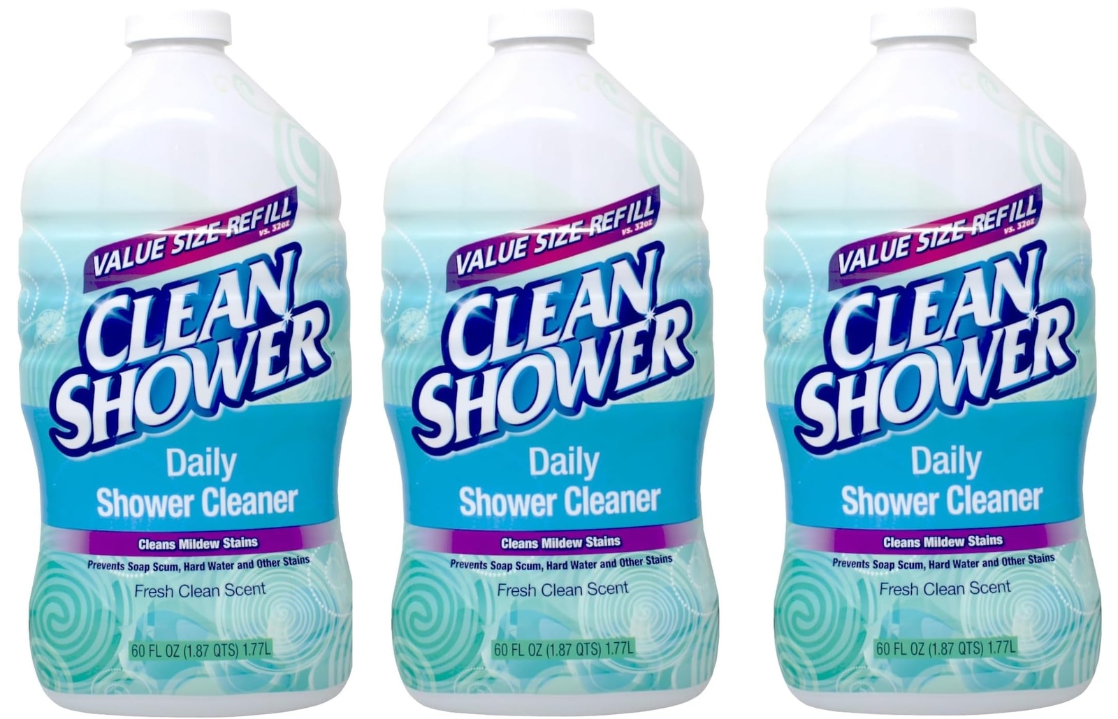60 Fl Oz Pack of 3 Soap Scum Remover Cleaning Agent Fresh Scent Safe for Septic