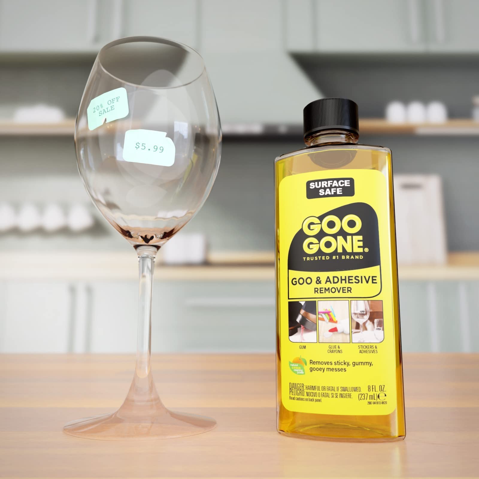 Goo Gone Adhesive Remover, 2 Pack, 8 Fluid Ounce Each – Surface Safe
