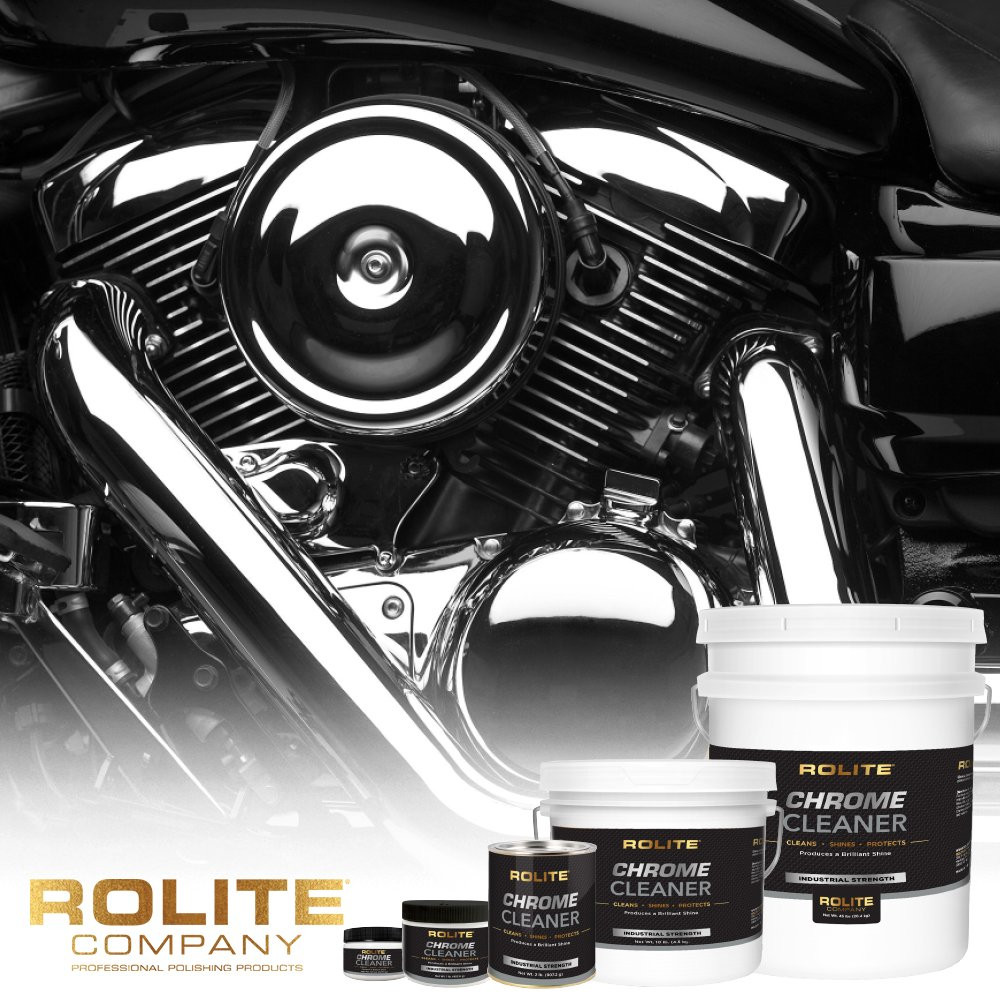 Rolite Chrome Cleaner 4.5 Oz for Chrome Plated Surfaces Motorcycles Automobiles