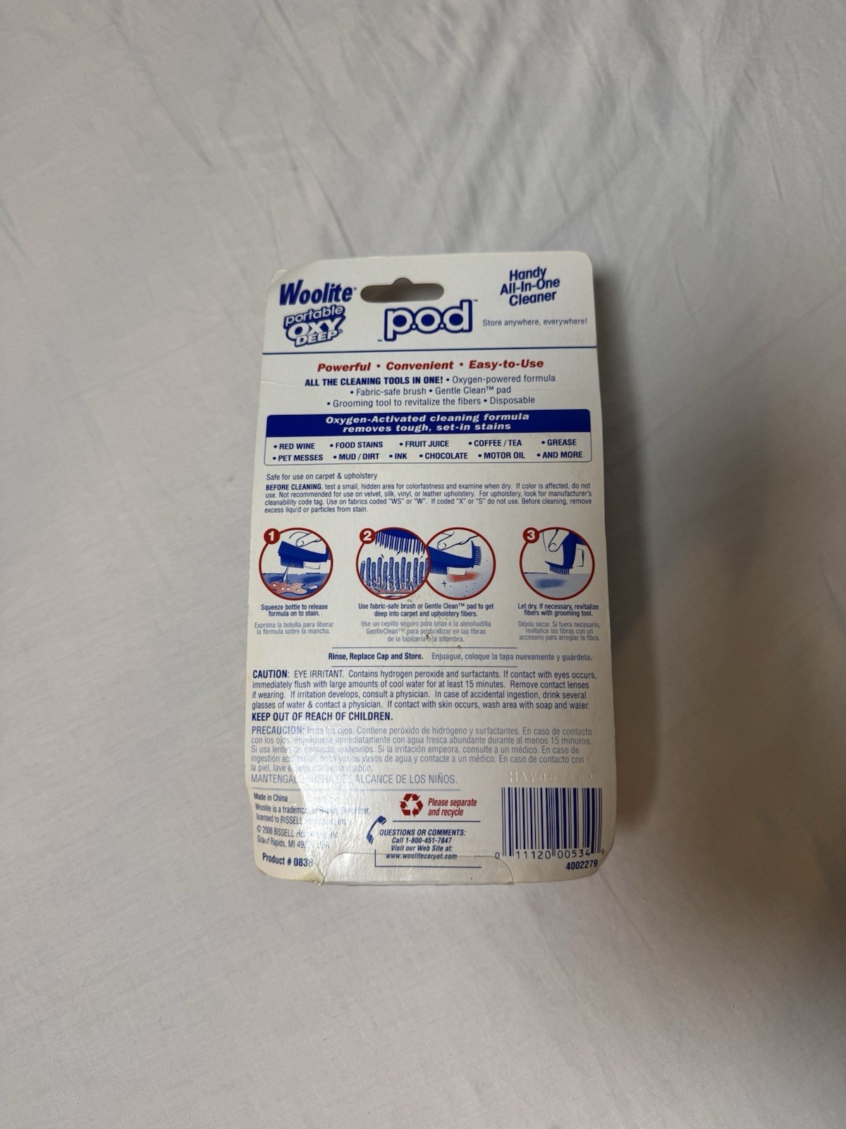 Woolite Portable Oxy Deep POD All in One Carpet & Upholstery Cleaner New Sealed