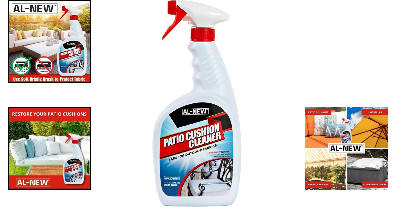 Easy-To-Use 32 Oz Outdoor Fabric Cleaner – Revitalize All Your Patio Essentials