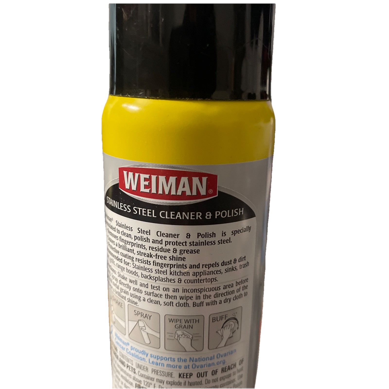 Weiman Stainless Steel Cleaner and Polish 12oz Spray Can