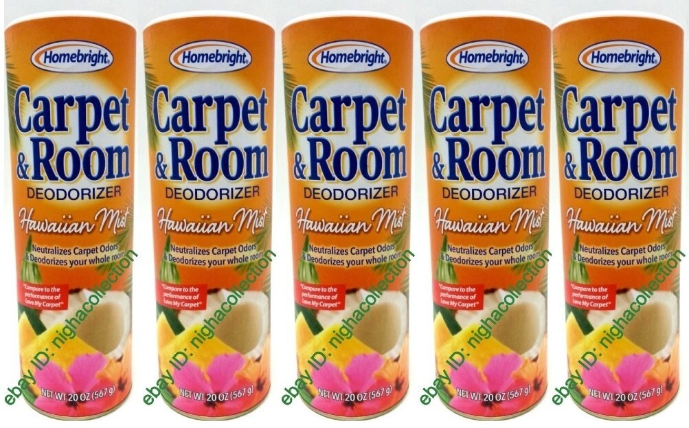 LOT 5 x H.Bright Carpet & Room Deodorizer HAWAIIAN MIST 20 Oz Each SEALED