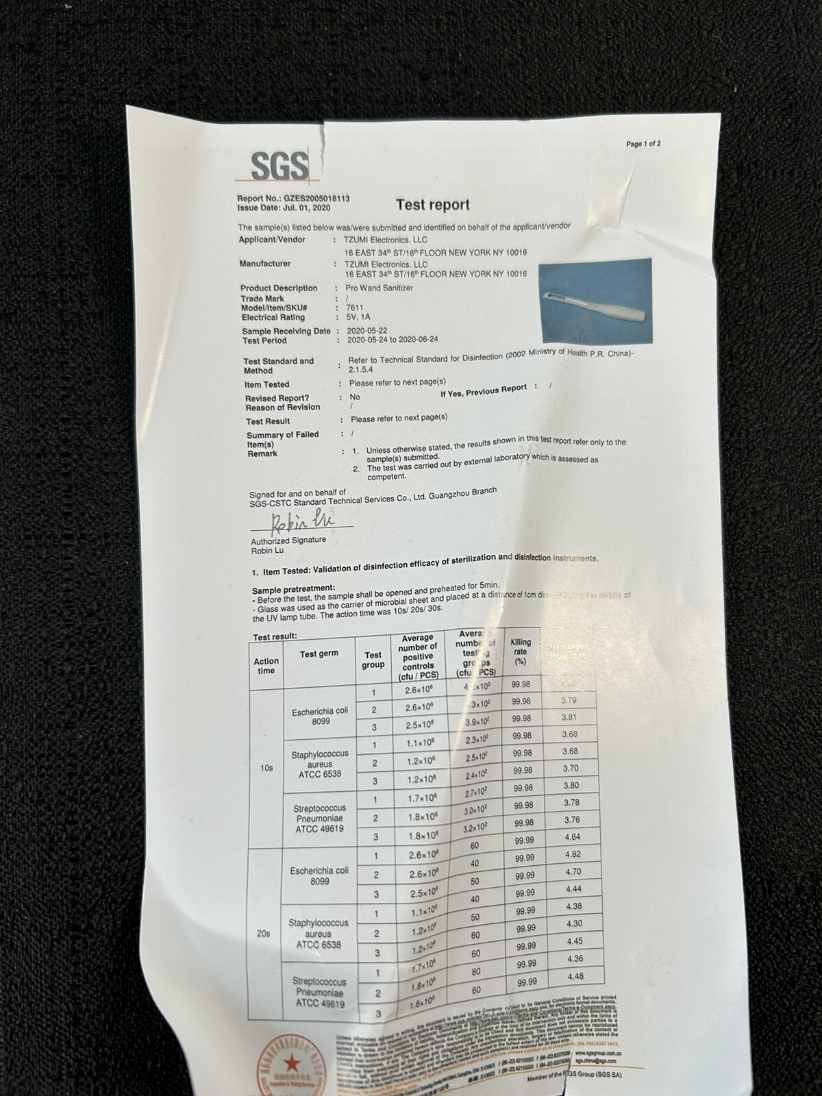 IonUV Sanitation Wand Rechargeable Fast Sanitizing UVwand 13.5”