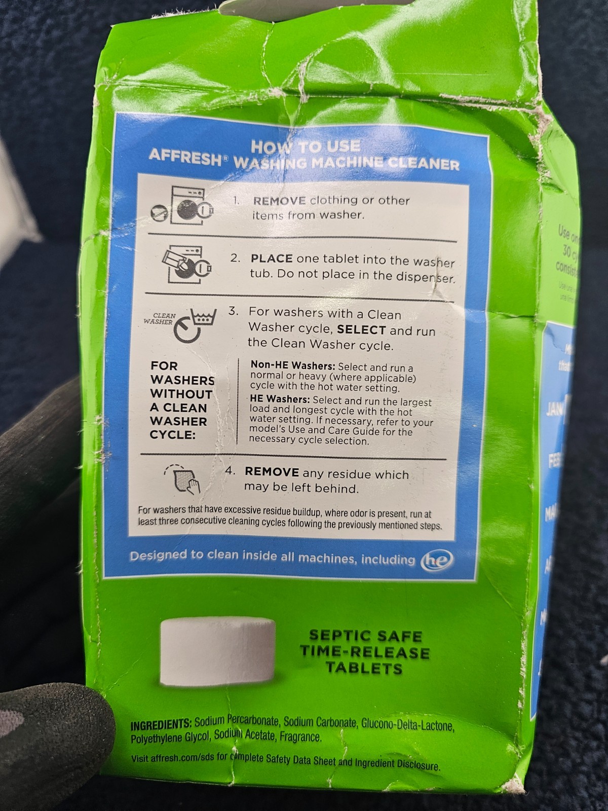 Affresh W10501250 Washing Machine Cleaner Cleans Front Load and Top Load Washers