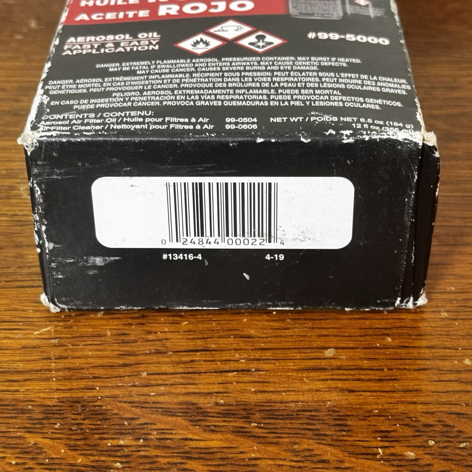 K&N Recharger Kit #99-5000 Air Filter Cleaning System- New Old Stock