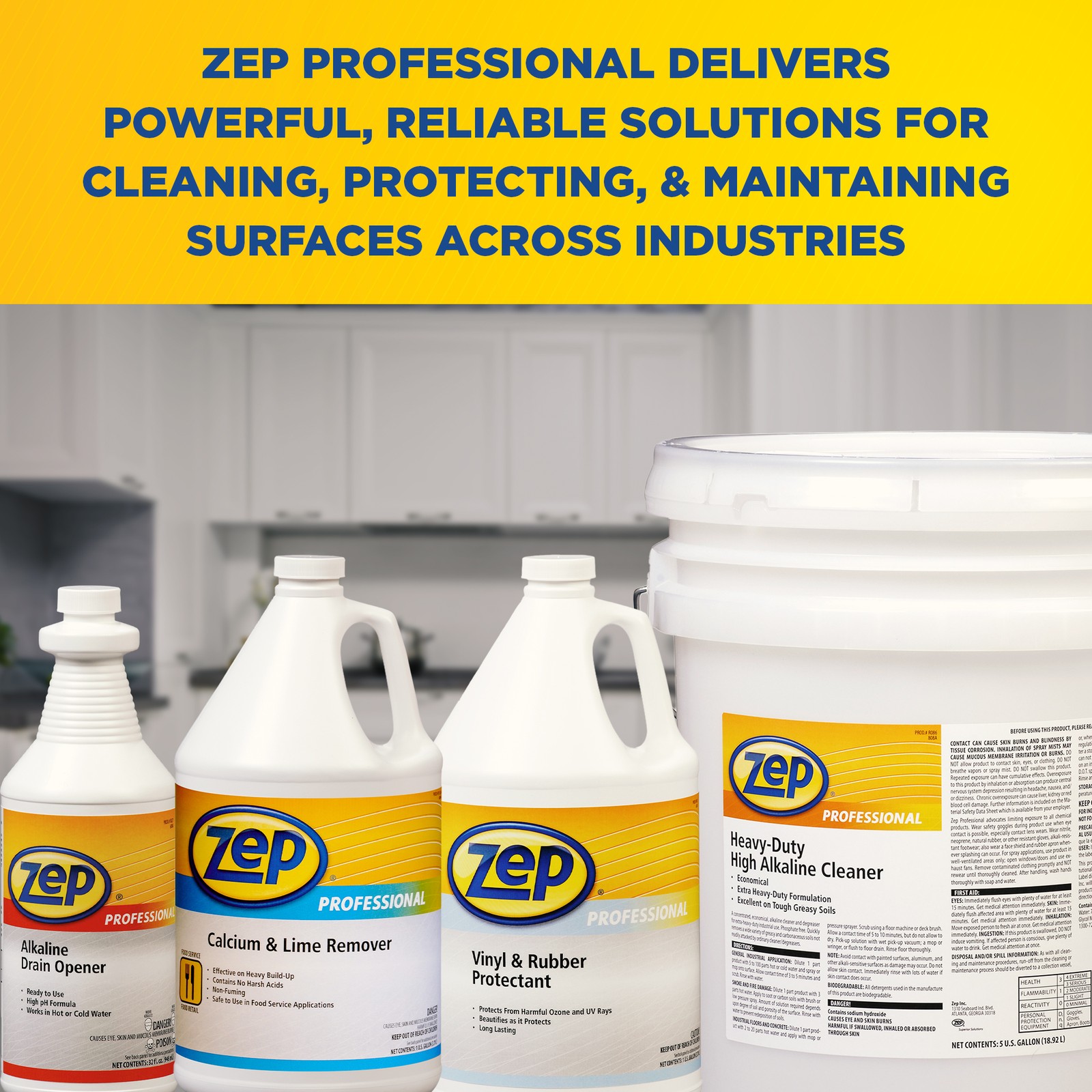 Zep Industrial Calcium and Lime Remover – 128 oz (Case of 4) 1041491 – Pro Grade