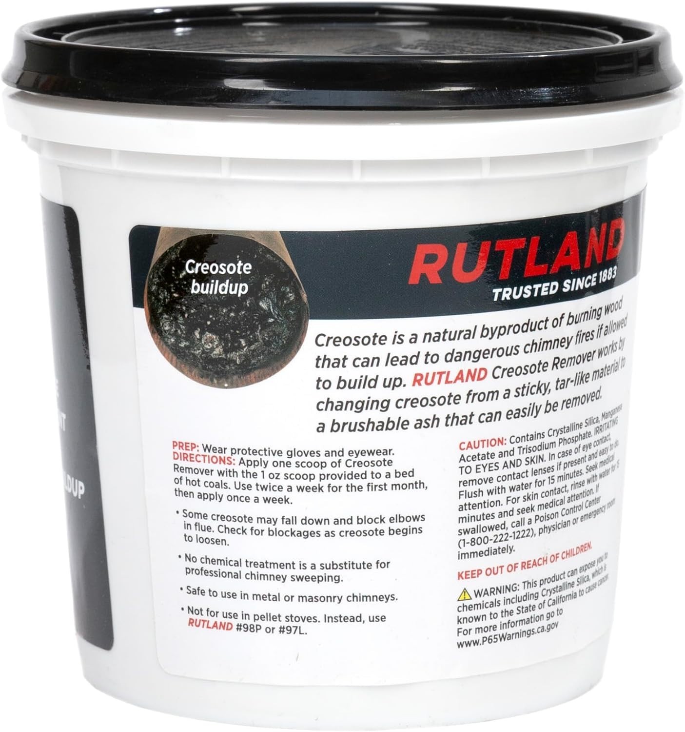 Rutland Fireplace & Chimney Cleaner – 2 lb Granular Creosote Remover with Cherry