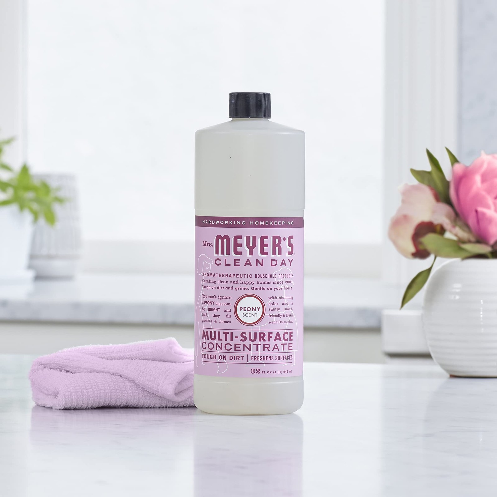 Mrs. Meyer’s Peony Multi-Surface Cleaner Concentrate 32 fl oz – 2 Pack
