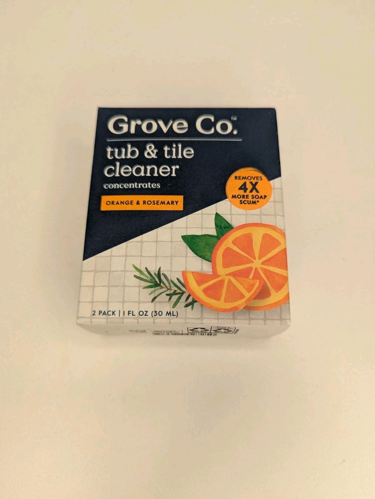 Grove Co. Tub & Tile Cleaner Concentrates Orange & Rosemary 2-Pack (1 fl oz)