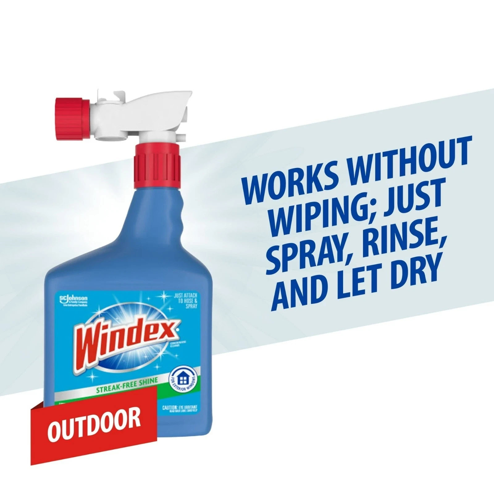 NEW Windex Streak-Free Outdoor Shine Window Cleaner 32 Fl Oz Hose End Sprayer S3