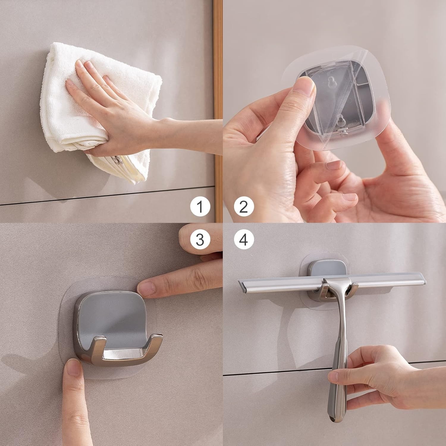 Limpiador de ducha para puertas de ducha, 10 pulgadas, acero inoxidable