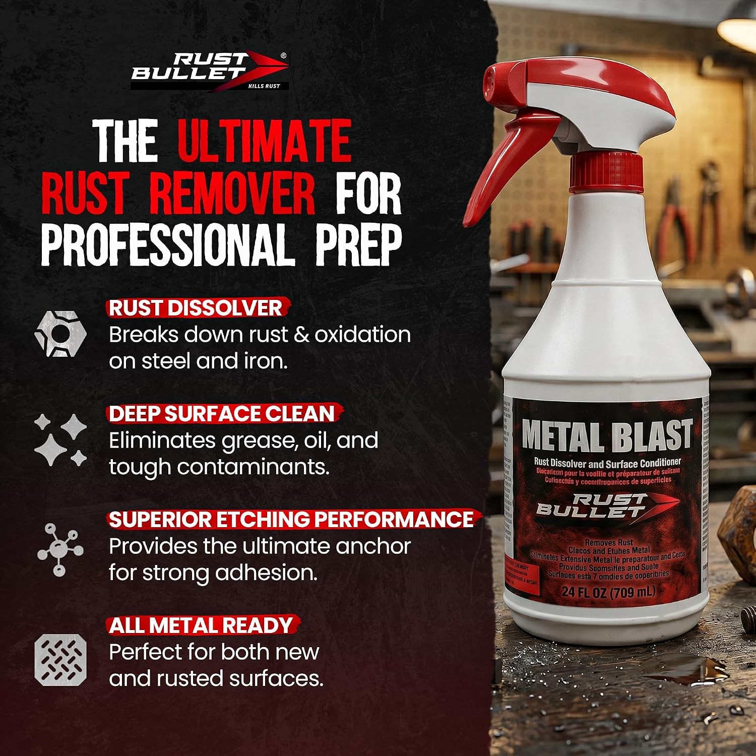 Metal Blast – 1 Gallon – Rust Remover & Metal Prep, Cleaner & Conditioner for Su