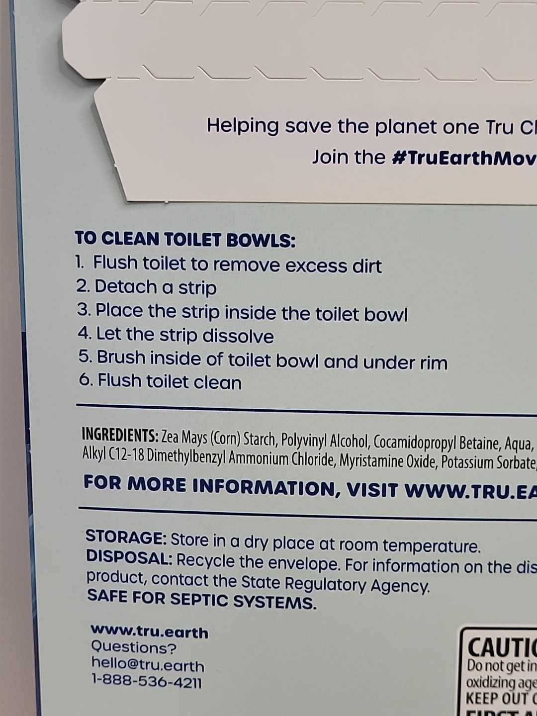 Tru Earth Toilet Bowl Cleaner 12 Eco-Strips Ultra Concentrated Septic-Safe NEW