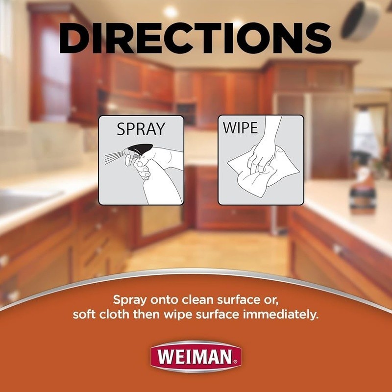 Wood Furniture Cleaner & Polish Almond Scent 2 Pack Microfiber Towel Included US