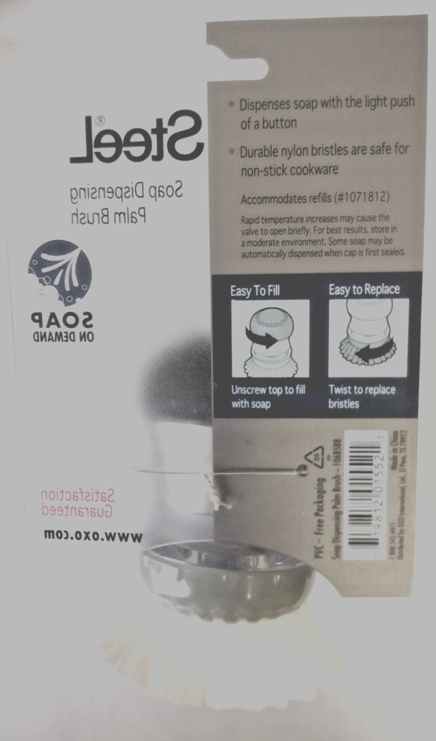 OXO Steel Soap Dispensing Palm Brush