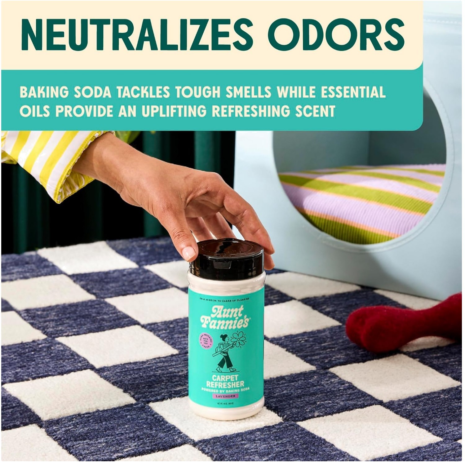 Pet Odor Eliminator Powder, Lavender Scent, 16 Oz (6 Pack)