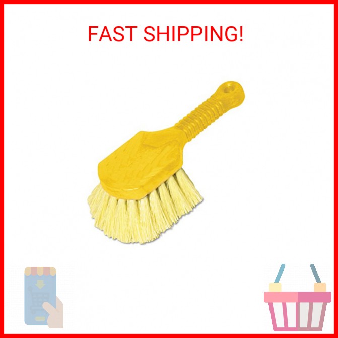 Rubbermaid Commercial 8″ Utility Scrub Brush Plastic Handle Synthetic Bristles C