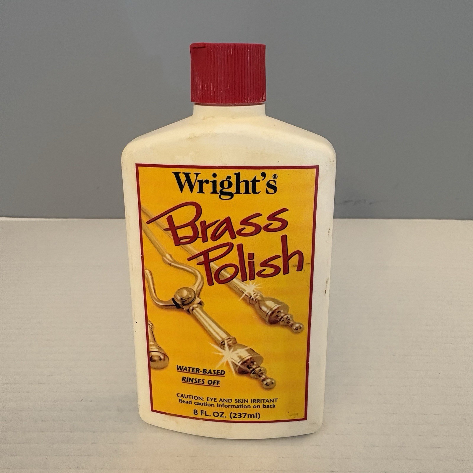 Wright’s Brass Polish 8oz Copper Chrome Bronze Water Based Cleaner 95% Full