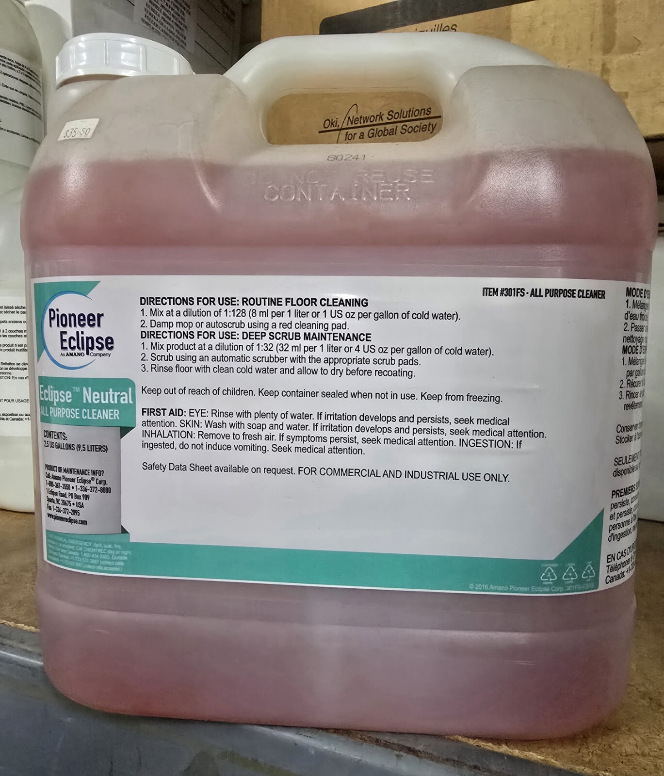 eclipse neutral all purpose cleaner 2.5 Gal