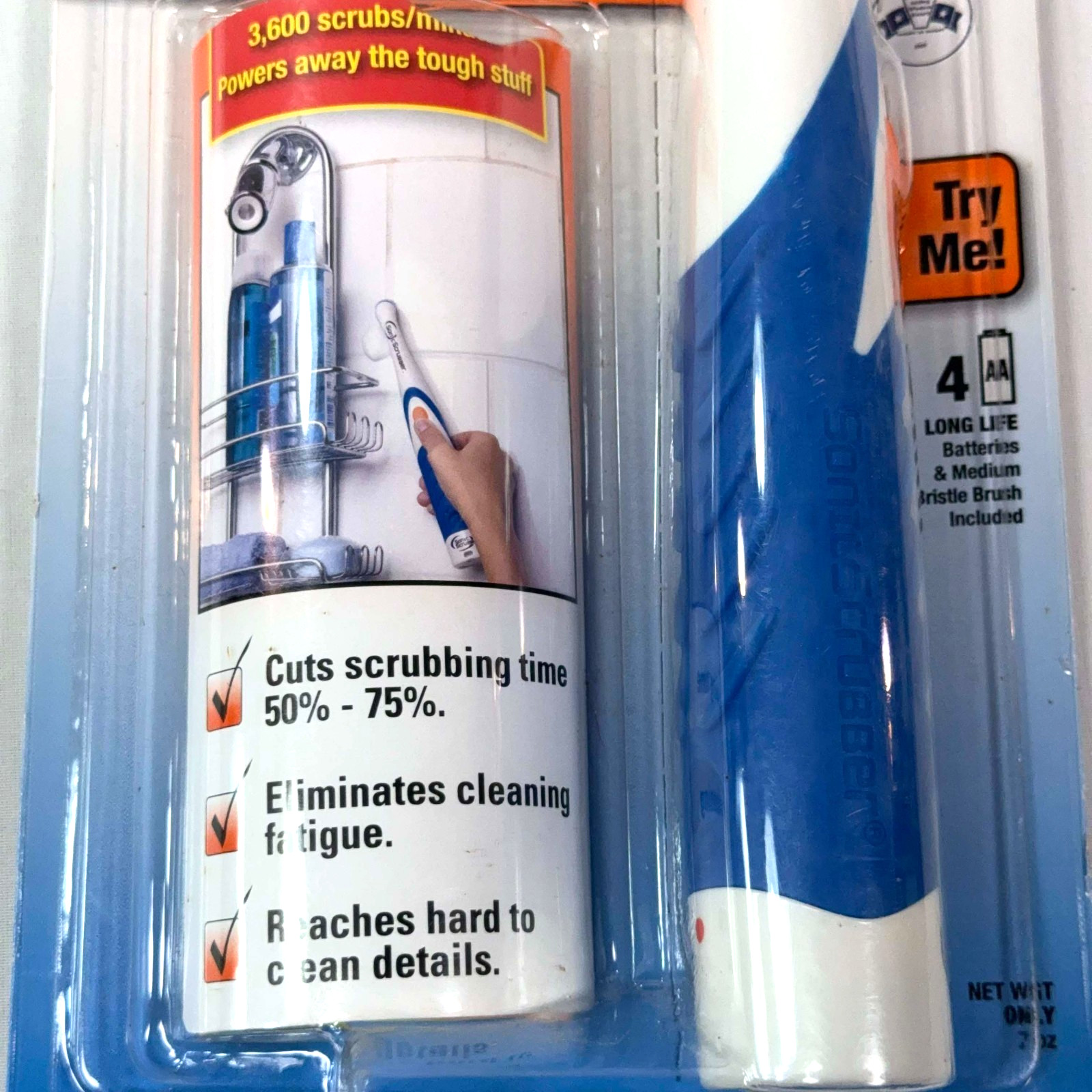 Sonic Scrubber Power Cleaner Bathroom Scrubber New NOS Sealed UPC 184119000080