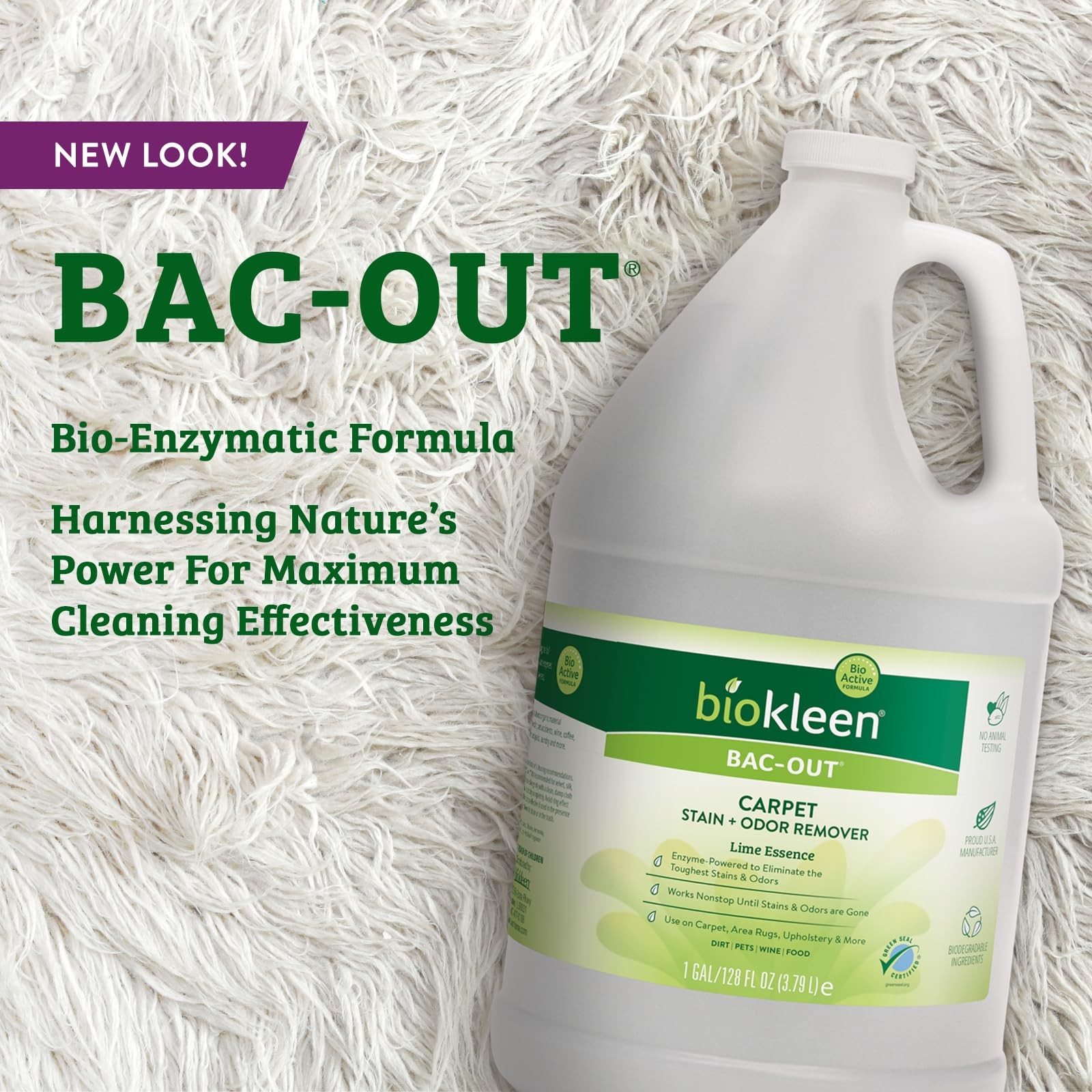 Biokleen Bac-Out Enzyme Stain & Odor Remover, 128 Ounces