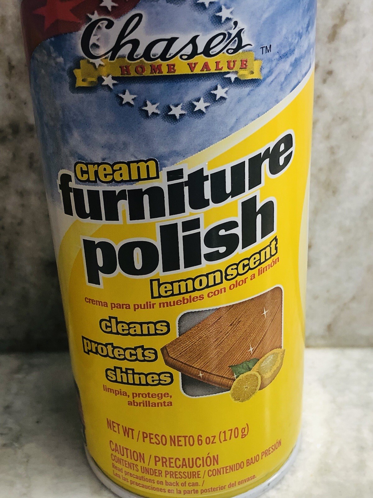 6oz Chase Home Value Cream Furniture Polish Lemon Scent-New-SHIPS N 24 HRS RARE