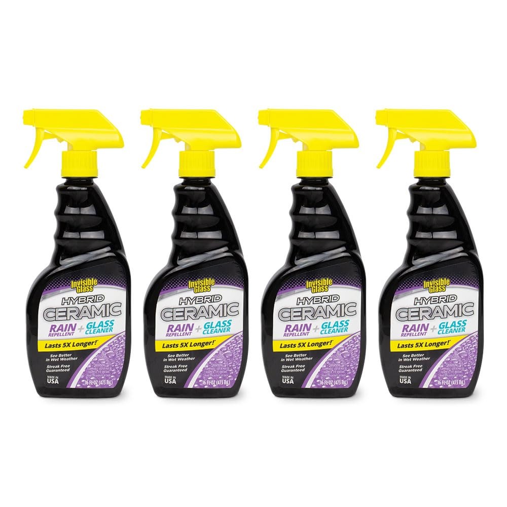 Hybrid Ceramic Rain Repellent & Glass Cleaner for Long-Lasting Clarity – 16 fl