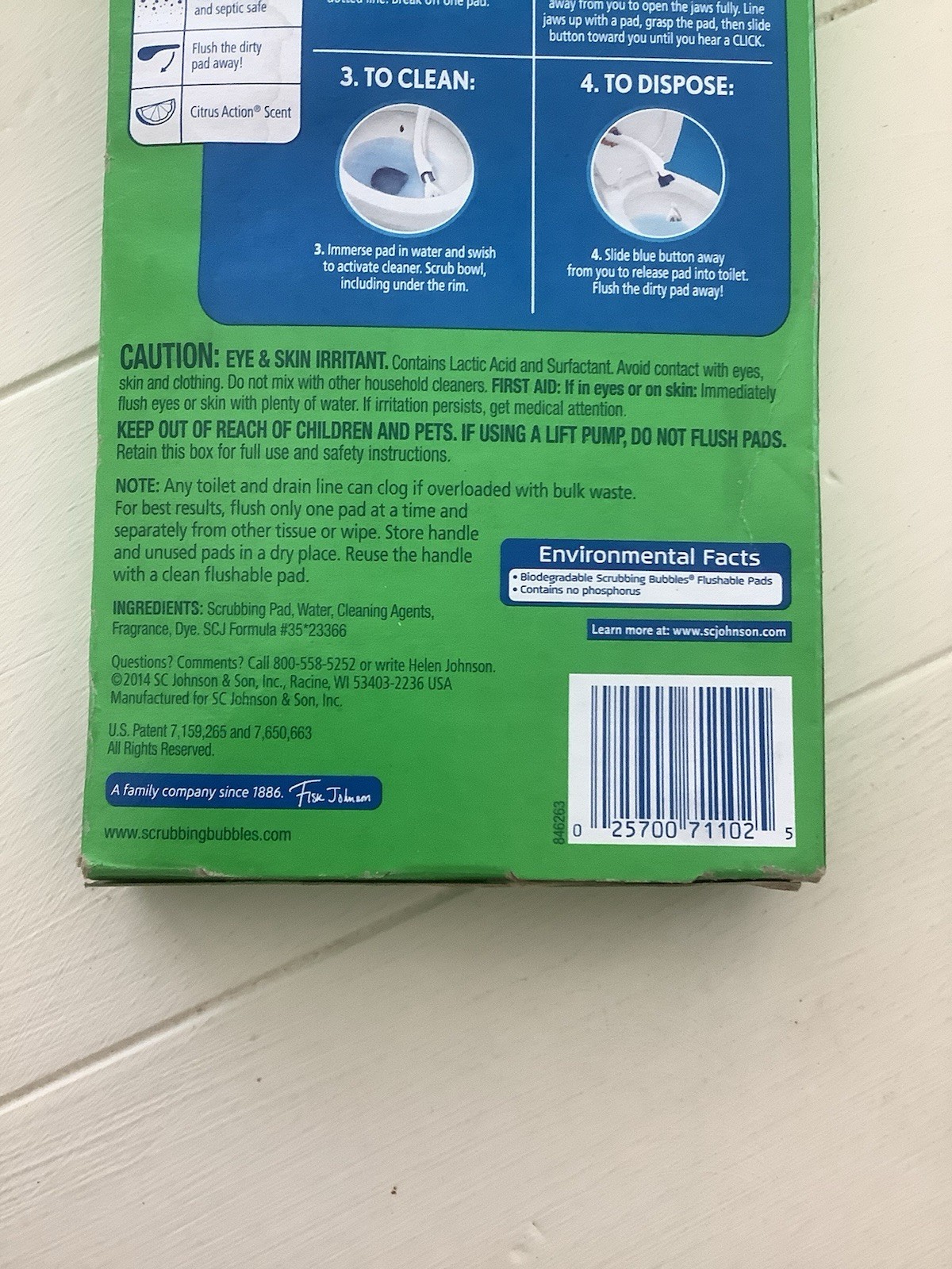 Scrubbing Bubbles Fresh Brush Flushable Refills Citrus 12 Ct Sealed New