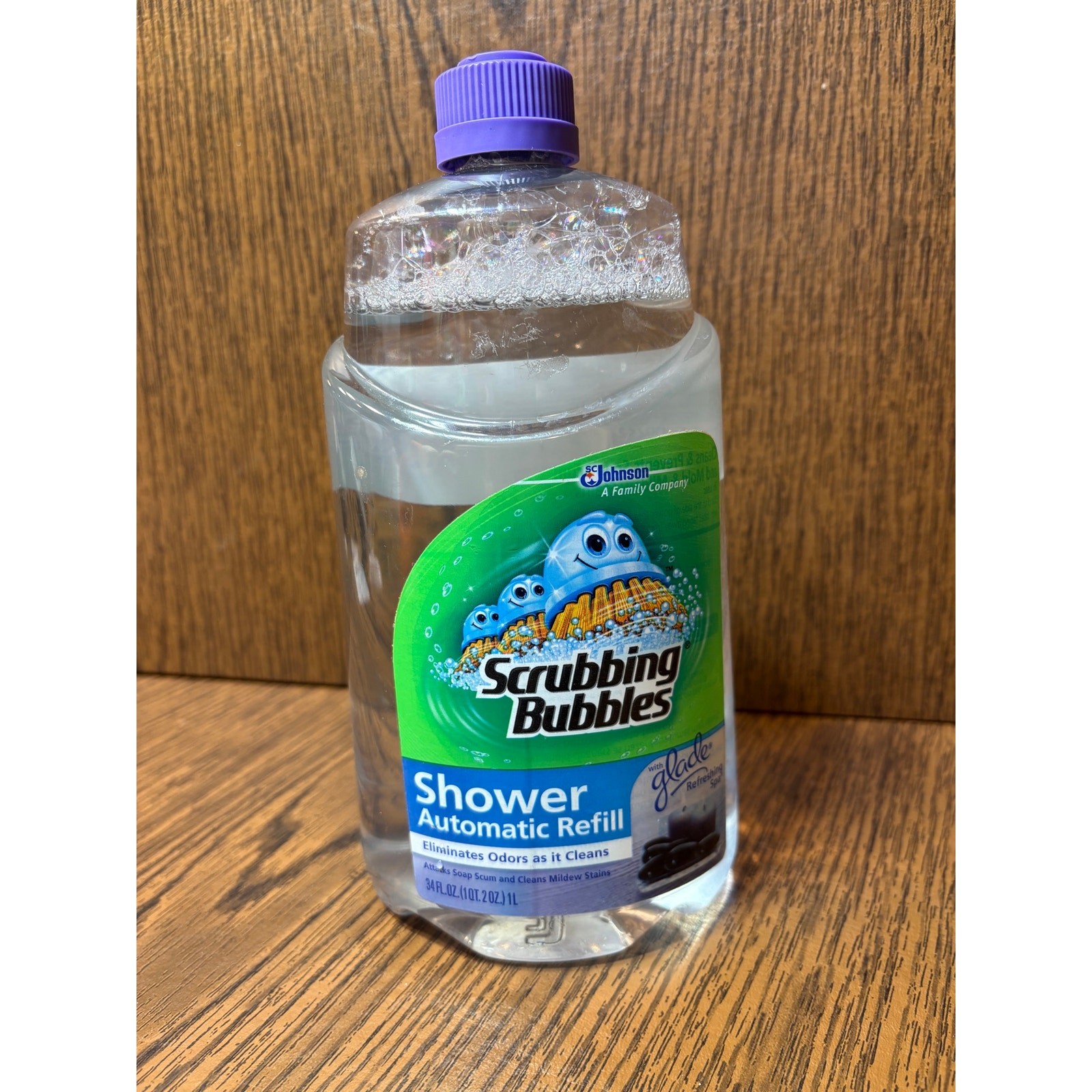Scrubbing Bubbles Automatic Shower Cleaner Refill 34oz Glade Refreshing Spa NEW