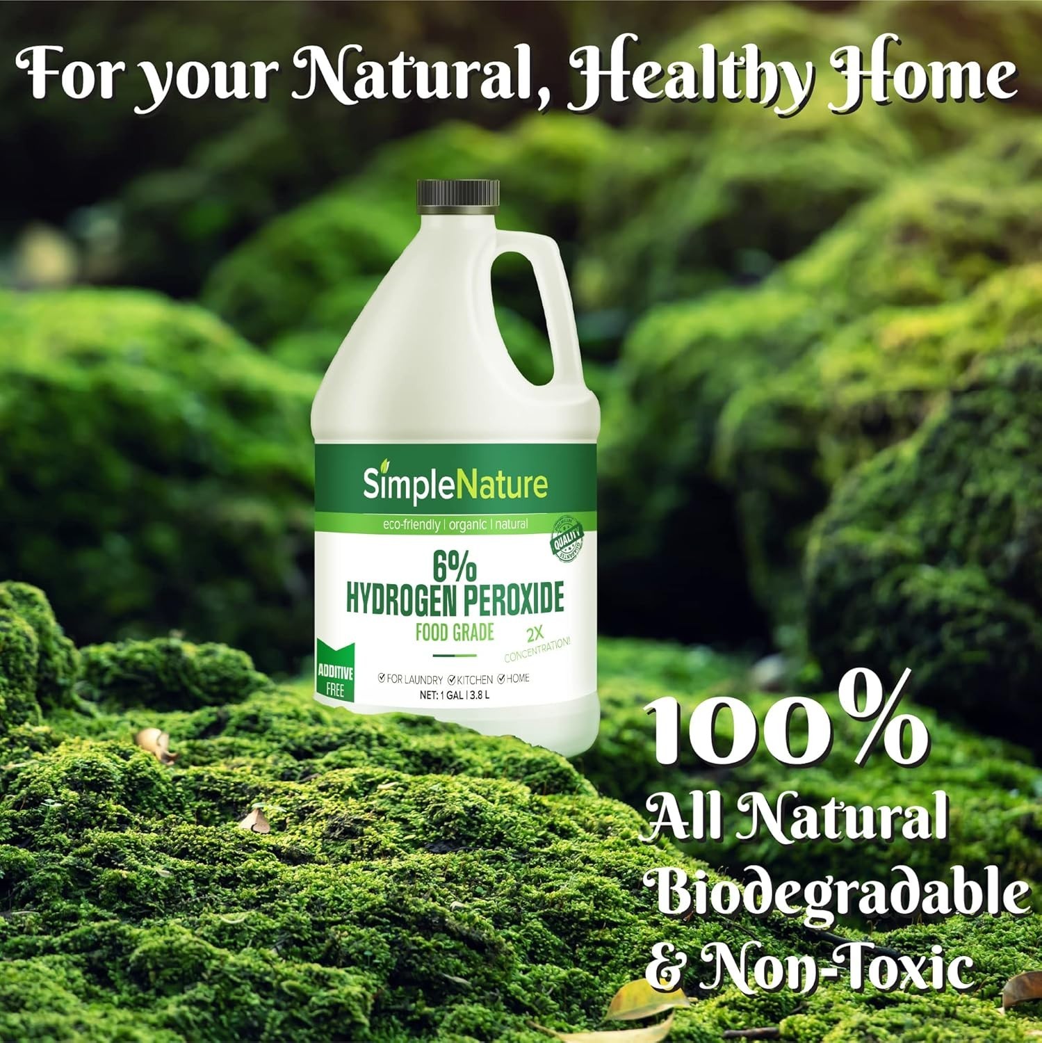 6% Food Grade H2O2 4 Gallons – Natural Hypoallergenic Multipurpose Cleaner