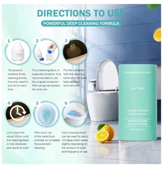Crazy Clean Toilet Cleaner Household Cleaning Solution Lasting Toilet Cleaner